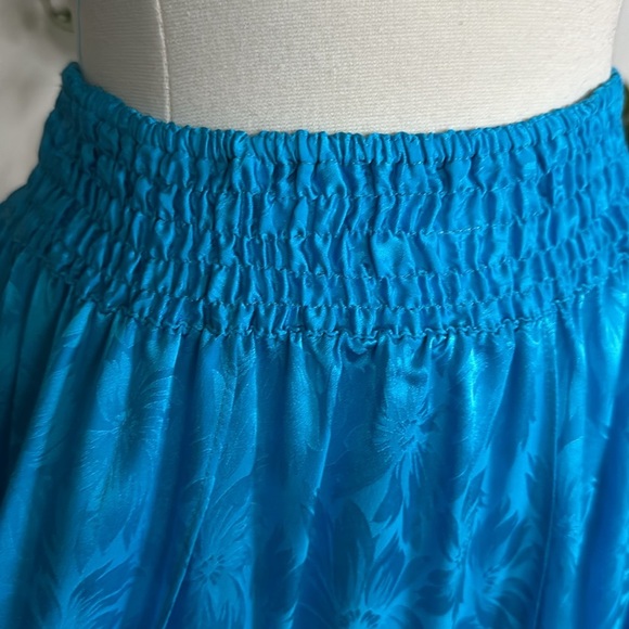 DIANE FREIS Vintage 80s Silk Jacquard Skirt Blouse Set 2 Piece Floral Bohemian - Picture 15 of 17